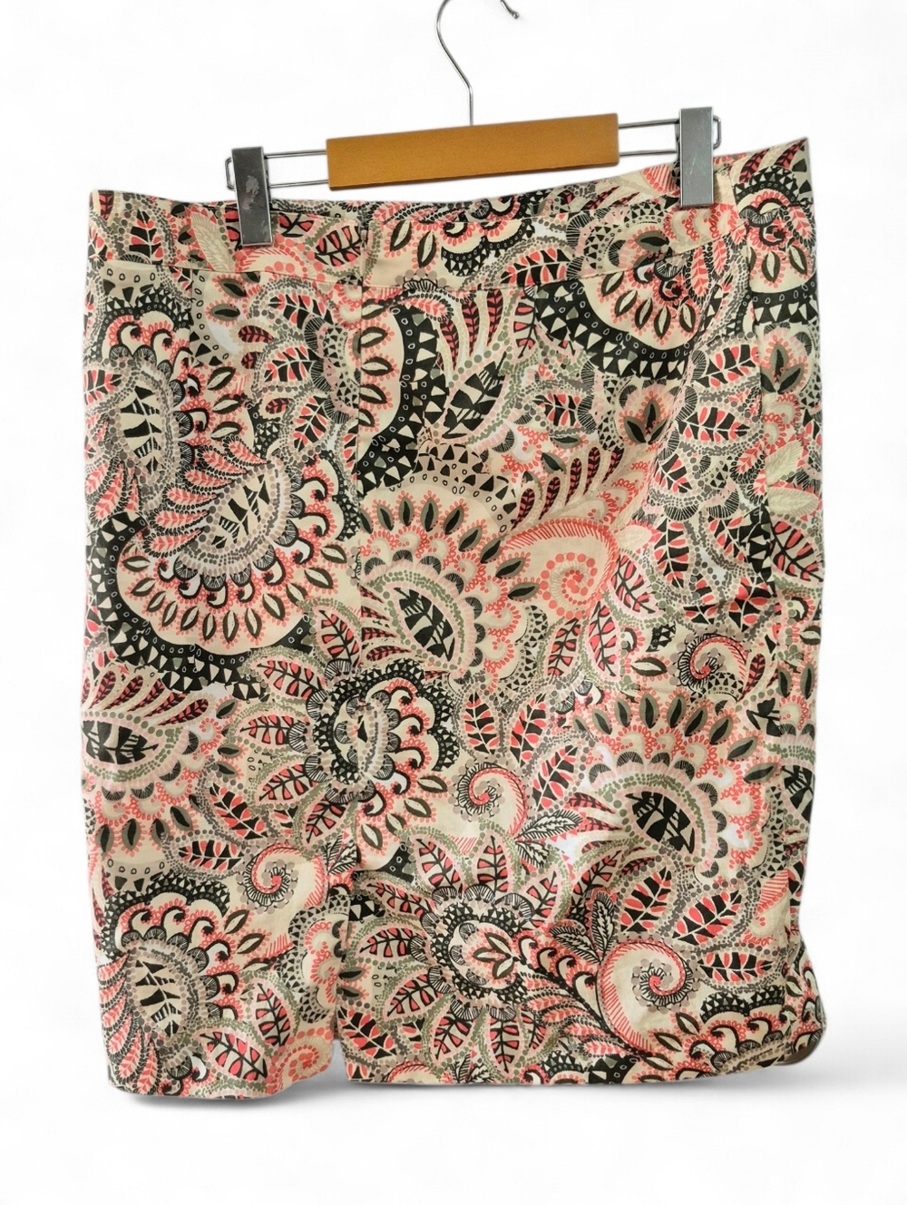 Van Heusen Studio Pink Paisley Print Pencil Skirt Size 14 - Picture 2 of 8